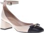 Baldinini Court shoes in vanilla and black leather Multicolor Dames - Thumbnail 1