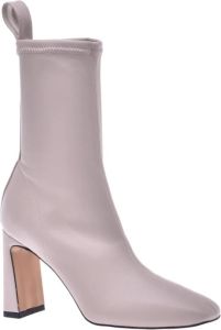 Baldinini Cream eco-leather ankle boots Roze Dames