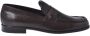 Baldinini Dark brown leather and tumbled leather loafers - Thumbnail 1