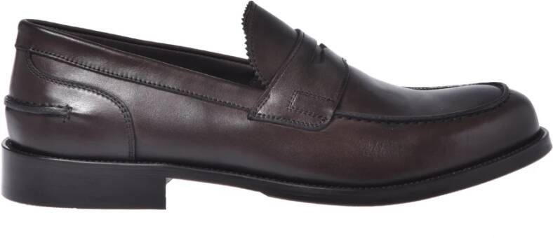Baldinini Dark brown leather loafers