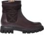 Baldinini Dark brown quilted suede leather and leather ankle boots - Thumbnail 1