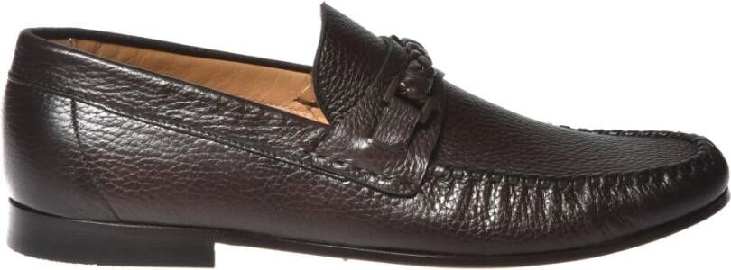 Baldinini Dark brown tumbled loafer