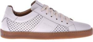 Baldinini Derby in cream laser-cut calfskin Wit Heren