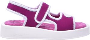Baldinini Fuchsia and white scuba fabric sandals Roze Dames