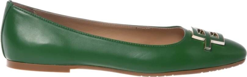 Baldinini Green nappa ballerina