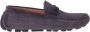 Baldinini Grey printed and perforated suede loafer - Thumbnail 1