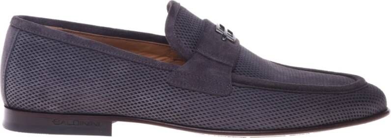 Baldinini Grey printed suede loafer