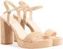 Baldinini Hoge hakken leren sandalen Beige Dames - Thumbnail 1