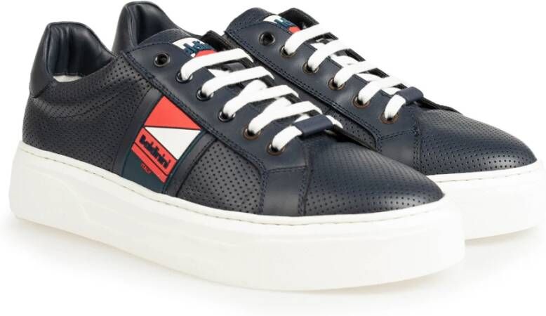 Baldinini Hoogwaardige leren sneakers Blauw Heren