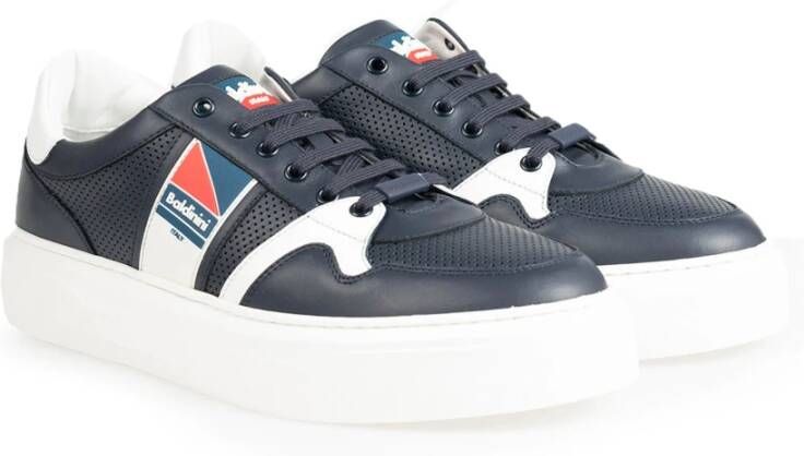 Baldinini Hoogwaardige leren sneakers Blauw Heren