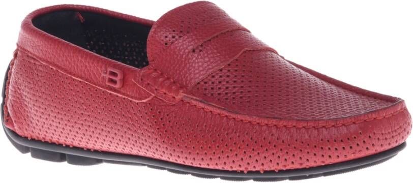 Baldinini Lace-up in pink perforated calfskin Red Heren