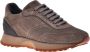 Baldinini Lace-up in taupe perforated suede Brown Heren - Thumbnail 1