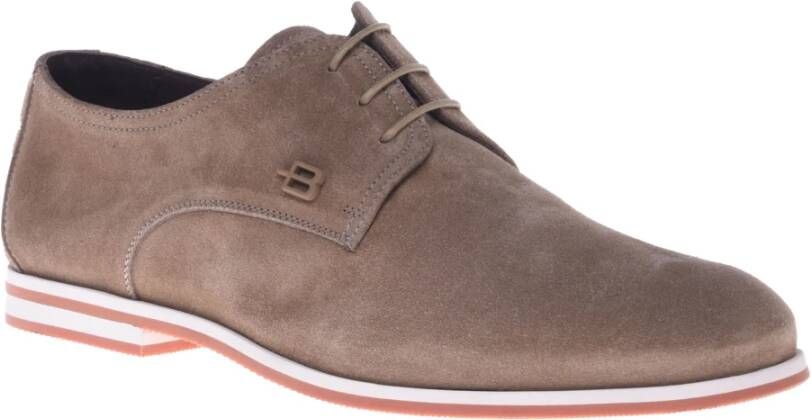 Baldinini Lace-up in taupe suede Beige Heren