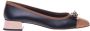 Baldinini Leather and black nappa leather court shoe - Thumbnail 1
