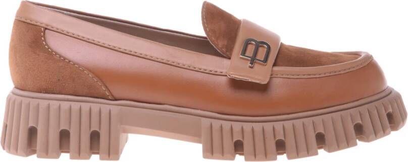 Baldinini Leather and leather suede loafer