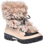 Baldinini Leather ankle boot with fur inserts in black and taupe Beige Dames - Thumbnail 1