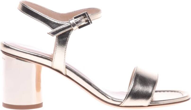 Baldinini Light gold laminated nappa sandal