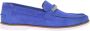 Baldinini Loafer in blue suede leather - Thumbnail 1