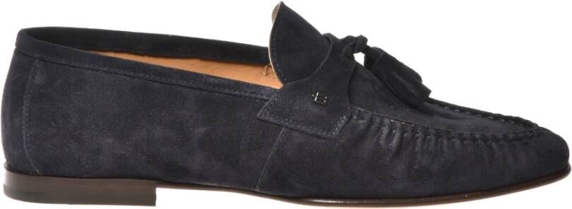 Baldinini Loafer in blue suede leather
