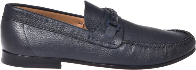Baldinini Loafer in blue tumbled leather