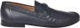 Baldinini Loafer in blue tumbled leather - Thumbnail 1