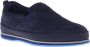 Baldinini Loafer in dark blue perforated suede Blue Heren - Thumbnail 1