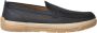 Baldinini Loafer in perforated nubuck and blue weave print - Thumbnail 1