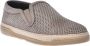 Baldinini Loafer in taupe perforated nubuck Gray Heren - Thumbnail 1