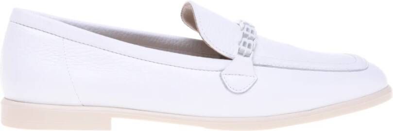 Baldinini Loafer in white tumbled leather