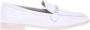 Baldinini Loafer in white tumbled leather - Thumbnail 1