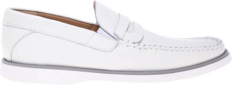 Baldinini Loafer in white tumbled leather