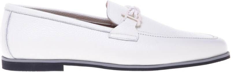 Baldinini Loafer in white tumbled leather