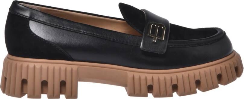 Baldinini Loafers in black suede and leather