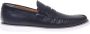 Baldinini Loafers in black tumbled leather - Thumbnail 1
