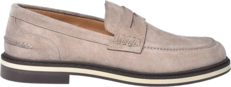 Baldinini Loafers in grey suede leather