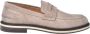 Baldinini Loafers in grey suede leather - Thumbnail 1