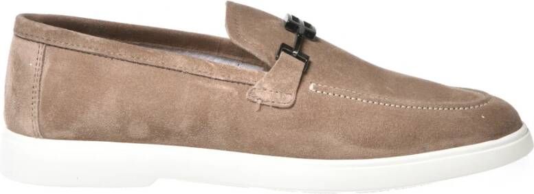 Baldinini Loafers in grey suede leather