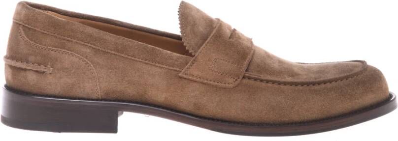 Baldinini Loafers in tan suede leather
