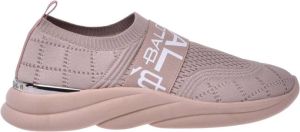 Baldinini Nude fabric low-top trainers Roze Dames