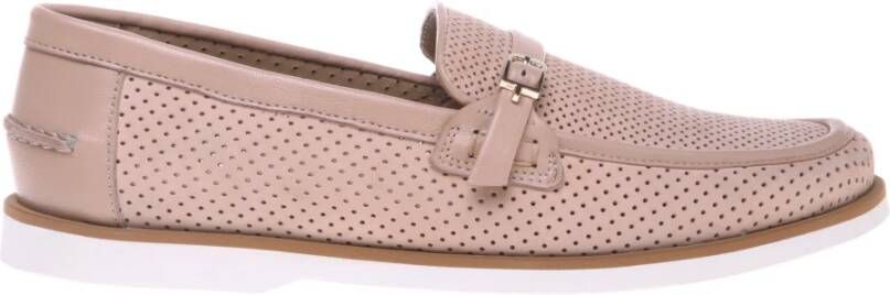 Baldinini Nude perforated nubuck loafer