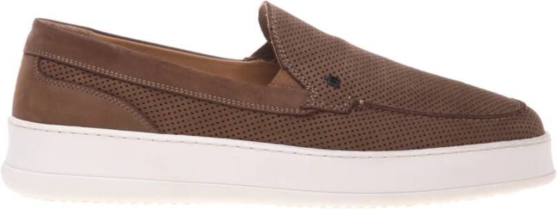 Baldinini Perforated nubuck leather slipper