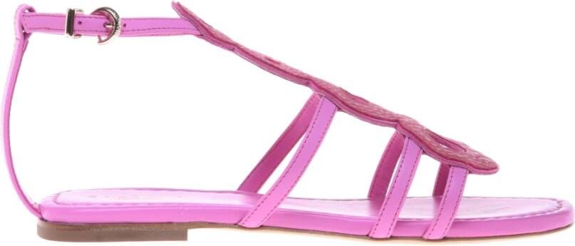 Baldinini Pink lizard print sandal