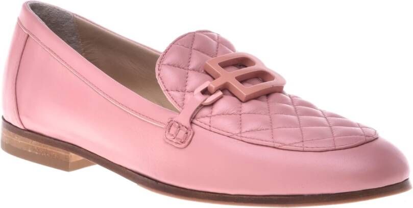 Baldinini Pink nappa leather loafers Pink Dames
