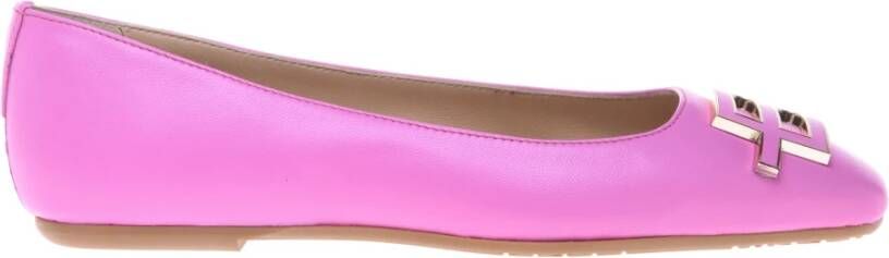 Baldinini Red nappa leather ballerina