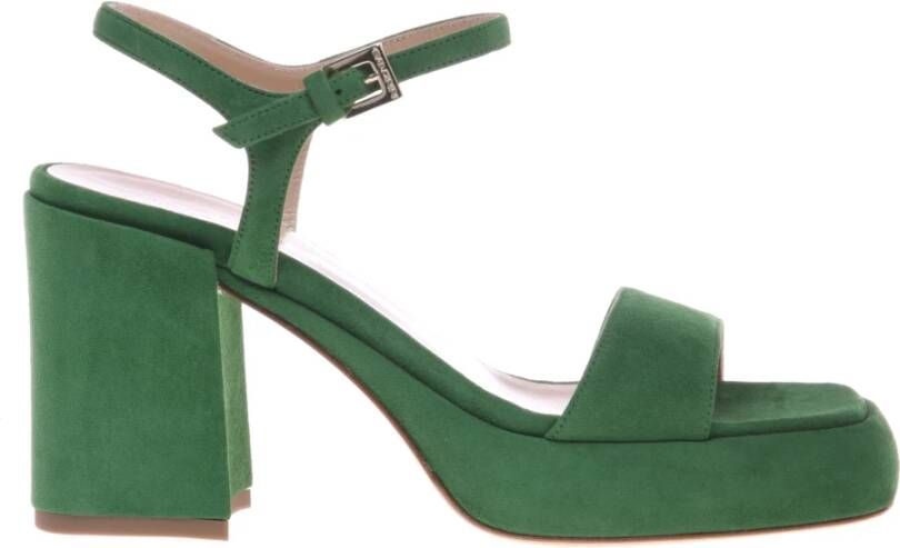 Baldinini Sandal in green suede