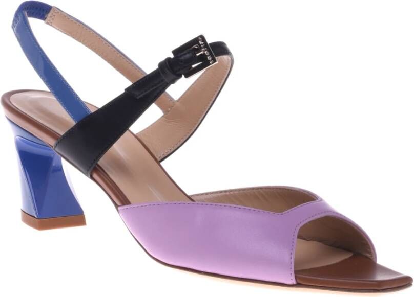 Baldinini Sandal in lilac and blue calfskin Multicolor Dames