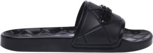 Baldinini Slider sandals in black rubber Zwart Dames
