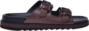 Baldinini Slider sandals in brown calfskin Bruin Heren