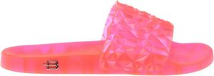 Baldinini Slider sandals in fuchsia rubber Roze Dames
