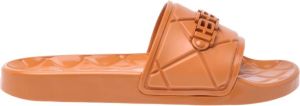 Baldinini Slider sandals in orange rubber Oranje Dames